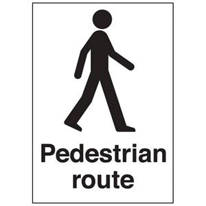 200x150mm Pedestrian Route General Access Sign - Rigid